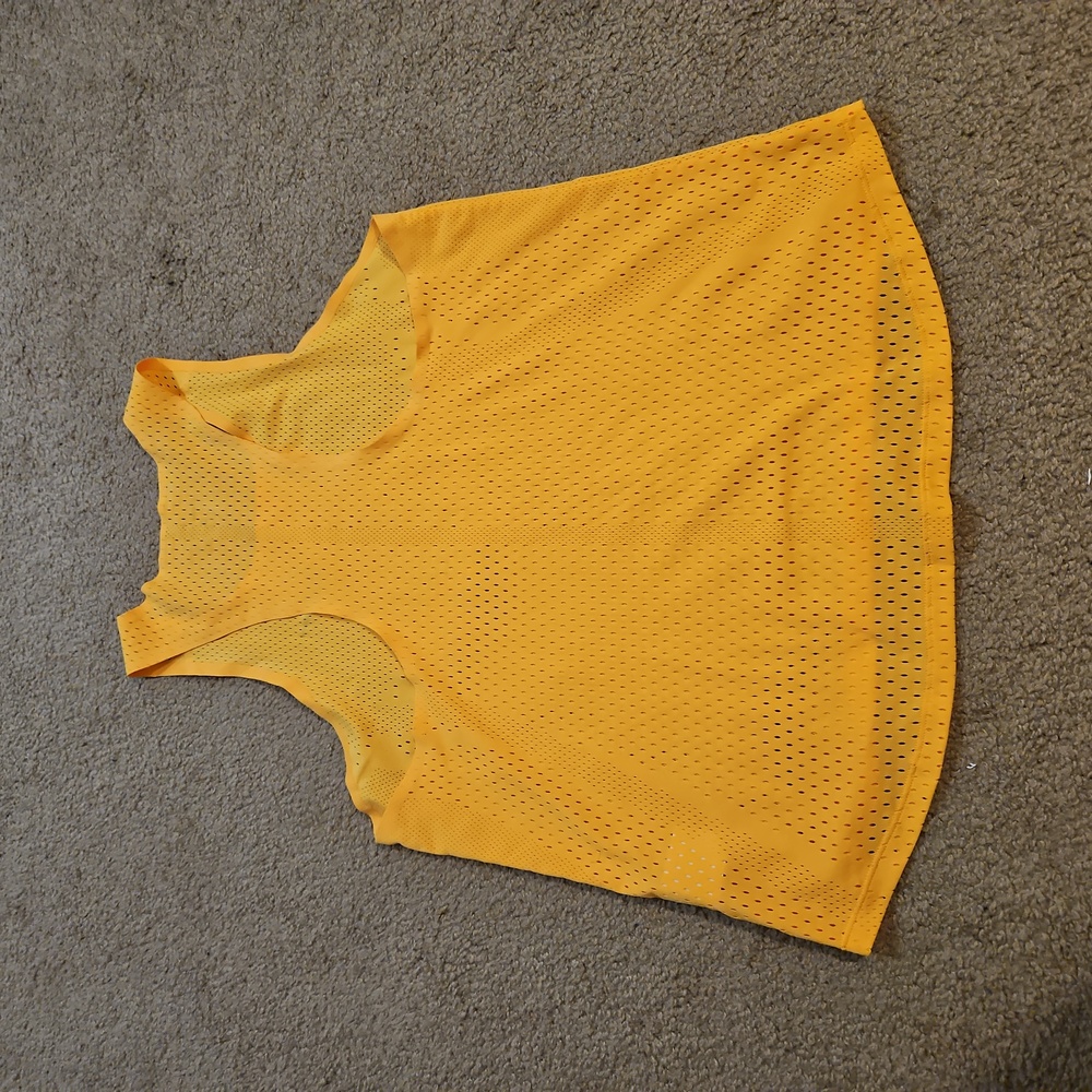 Nike Men's Bright Yellow Mesh Tank Top - Picture 3 of 3
